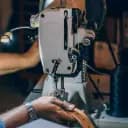 Leather craftsmanship in action