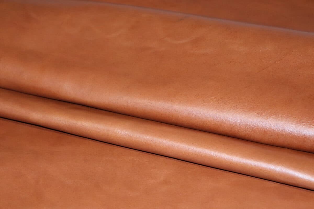 Toffee leather swatch